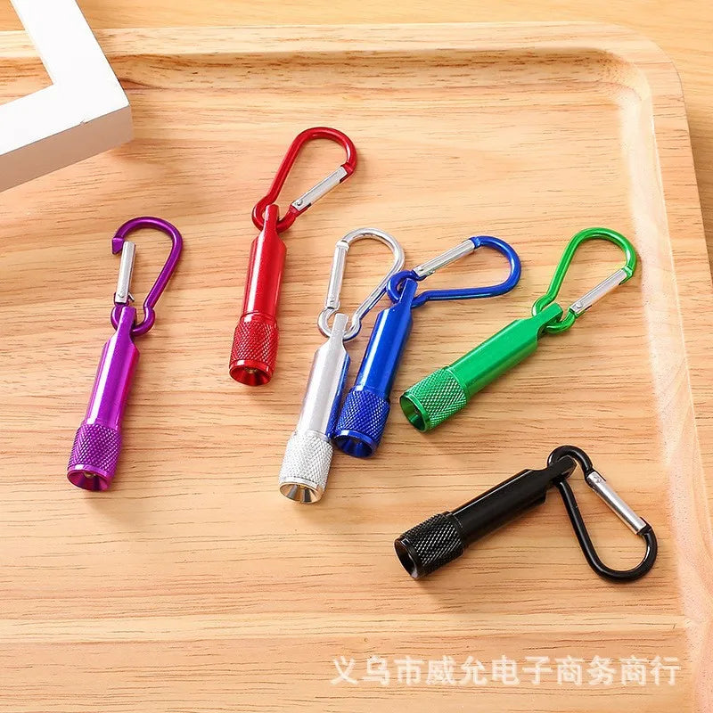 Carabiner Mini Flashlight,Outdoor Portable Style,LED Bright Light,Durable ABS Material,Waist/Bag Hanging,CampingHiking Essential