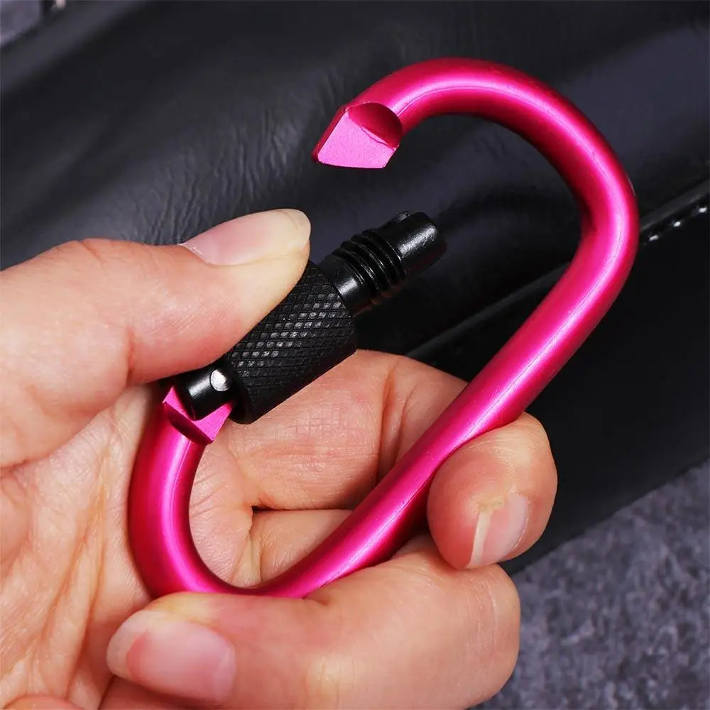Carabiner D Shape Carabiners Camping Karabiners Keychain Fishing Carbin Buckle Carabiner Clip Tourist Hooks Water Cup Buckle