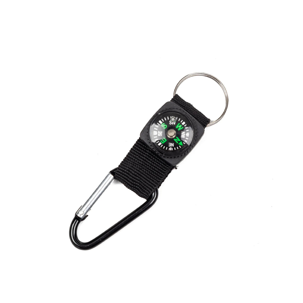 D-ring Carabiner with Compass Survival Compasses Button Design Practical Guider Adventure Tools