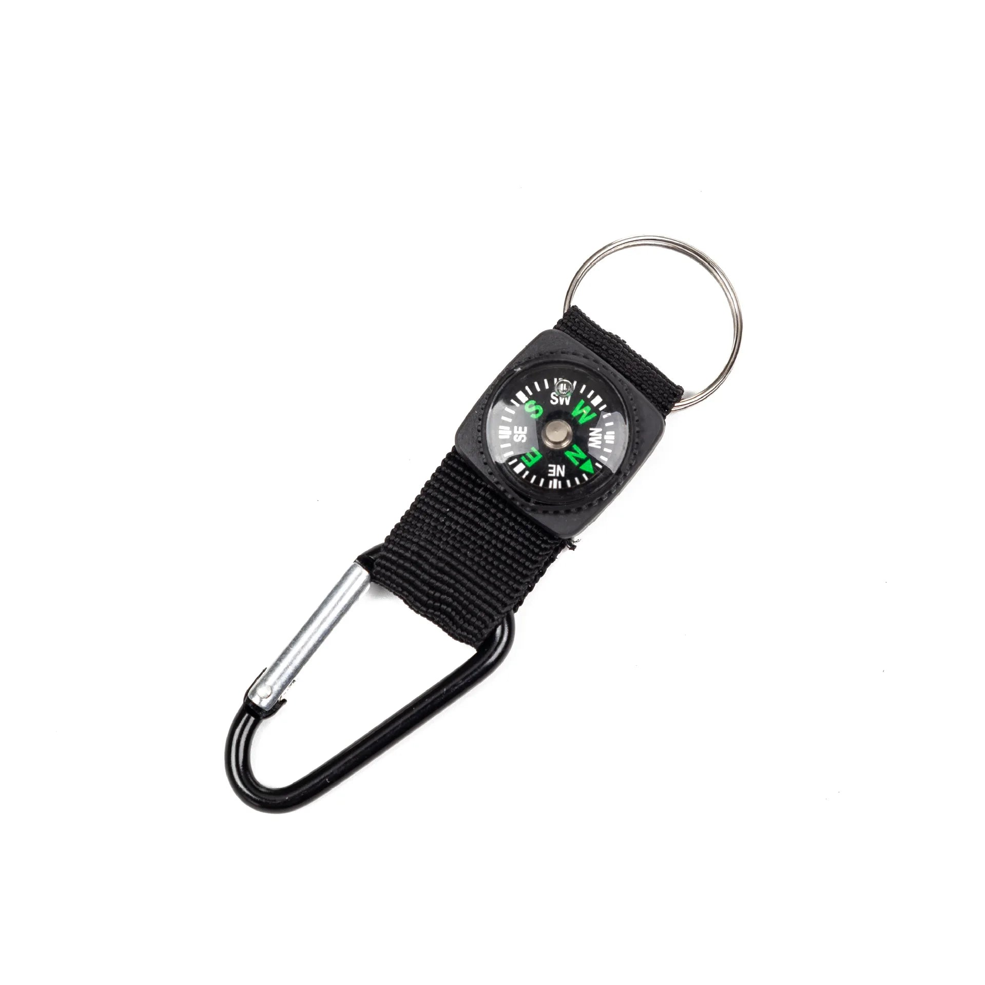 D-ring Carabiner with Compass Survival Compasses Button Design Practical Guider Adventure Tools