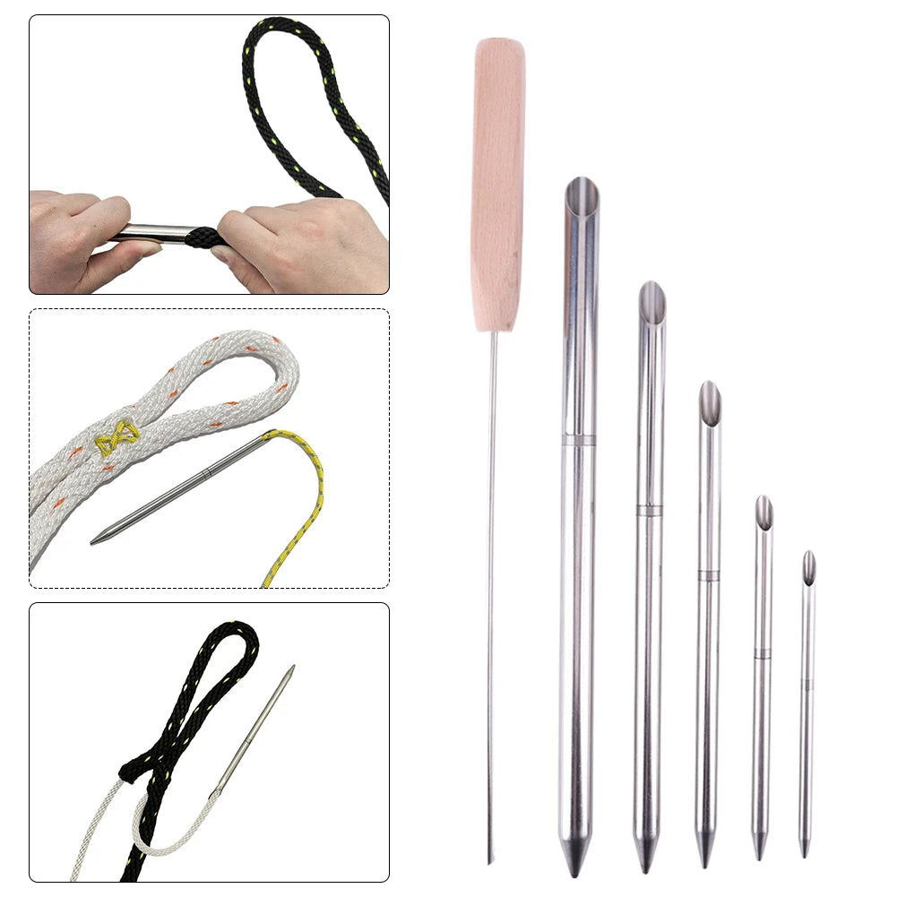 Paracord Knitting Tool Set Stainless steel Parachute Cord Needles Bracelets DIY Weave Tool Umbrella Rope Splicing Tool Kits
