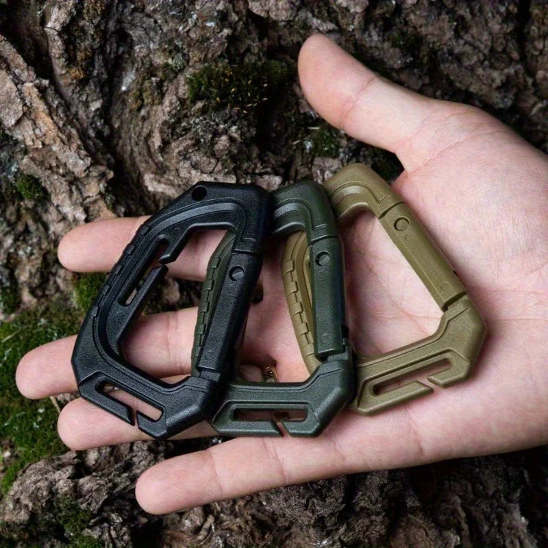 Tactical Carabiners | Fast Spring Hard Hook Buckle D-Clip for Molle Webbing Accessories Backpack/Vest/Belt