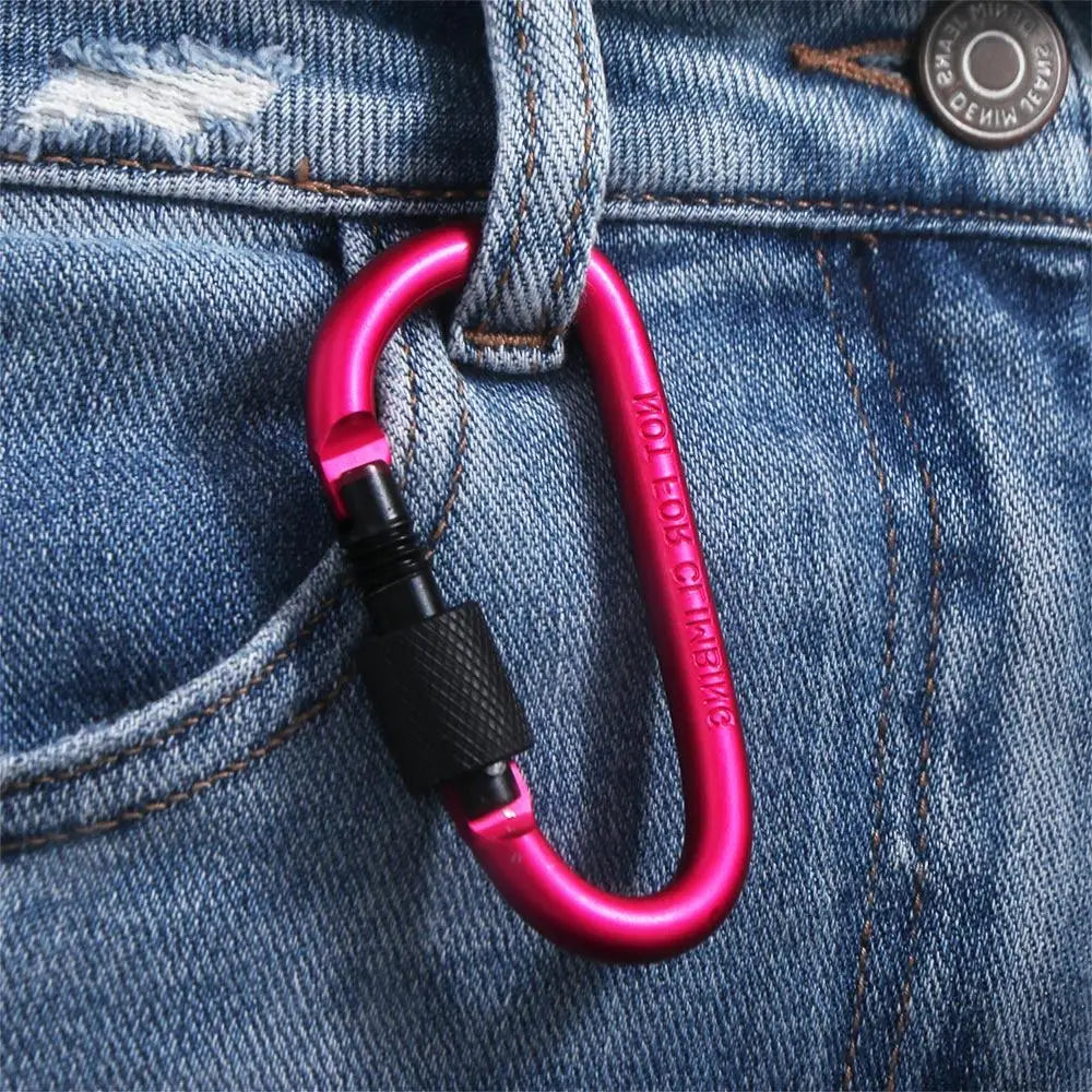 Carabiner D Shape Carabiners Camping Karabiners Keychain Fishing Carbin Buckle Carabiner Clip Tourist Hooks Water Cup Buckle