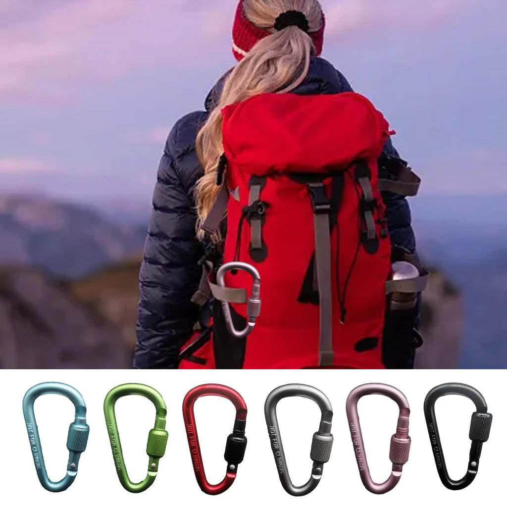 Portable Aluminum Alloy Guyline Tensioner Rope Tightener D Ring Paracord Tensioner for Outdoor Camping Tent Accessories
