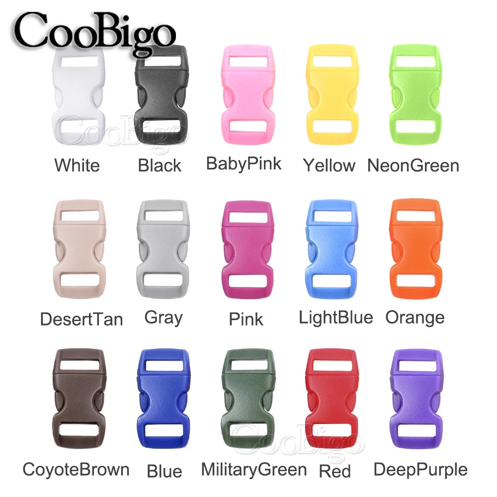 12pcs Paracord Bracelet Buckle Clip Side Release Buckles for Jewelry Making Outdoor Sport Wristband DIY Craft Accessories 10mm