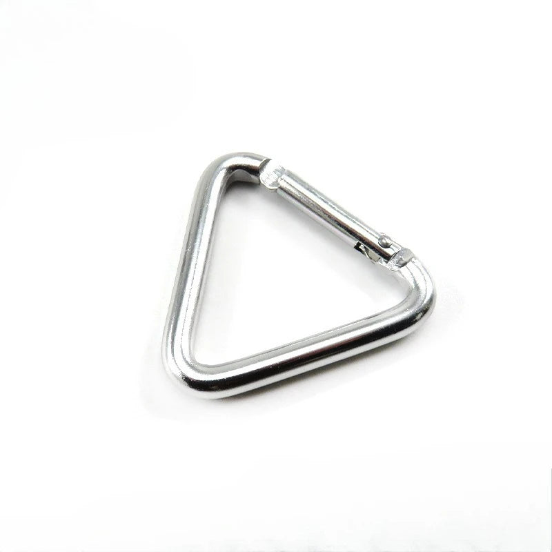 5pcs Camping Triangle Carabiner Portable Triangle Carabiner Ring Lightweight Small Carabiner Clips Fishing Climbing Acessories