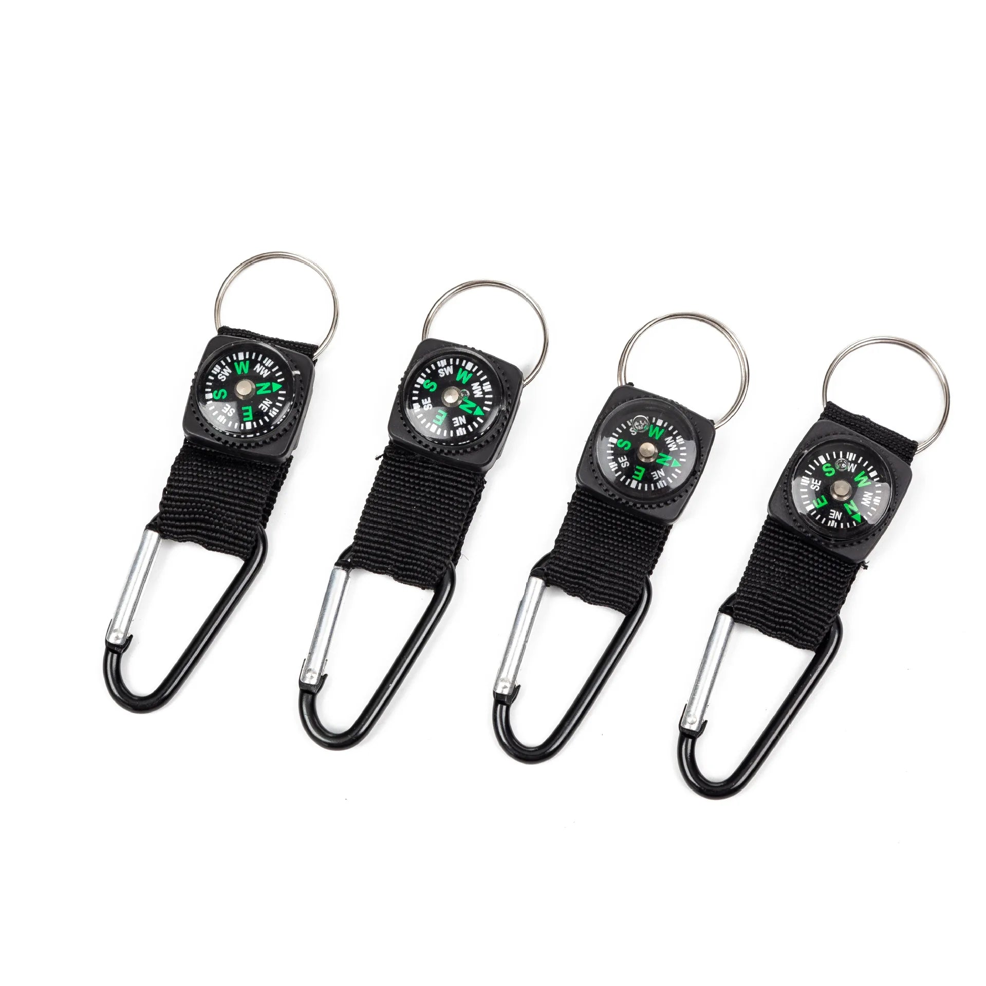 D-ring Carabiner with Compass Survival Compasses Button Design Practical Guider Adventure Tools