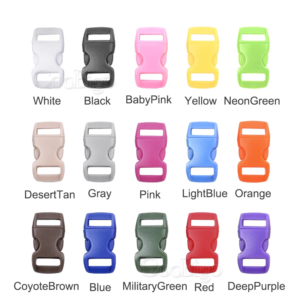12pcs Paracord Bracelet Buckle Clip Side Release Buckles for Jewelry Making Outdoor Sport Wristband DIY Craft Accessories 10mm