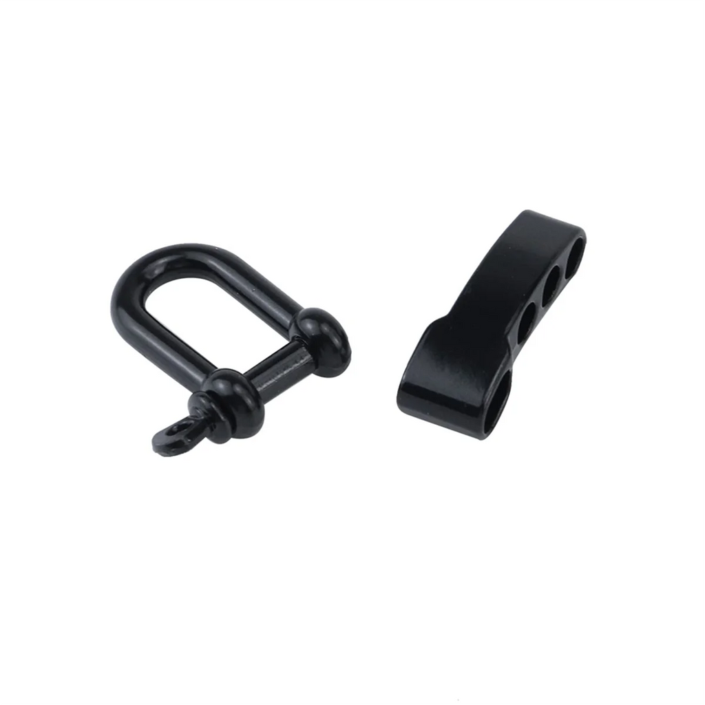 10Pcs Paracord Bracelet Shackle Buckle, Bow Anchor Shackle Clasp D Shackle Clip Adjustable for Survival Bracelet Black