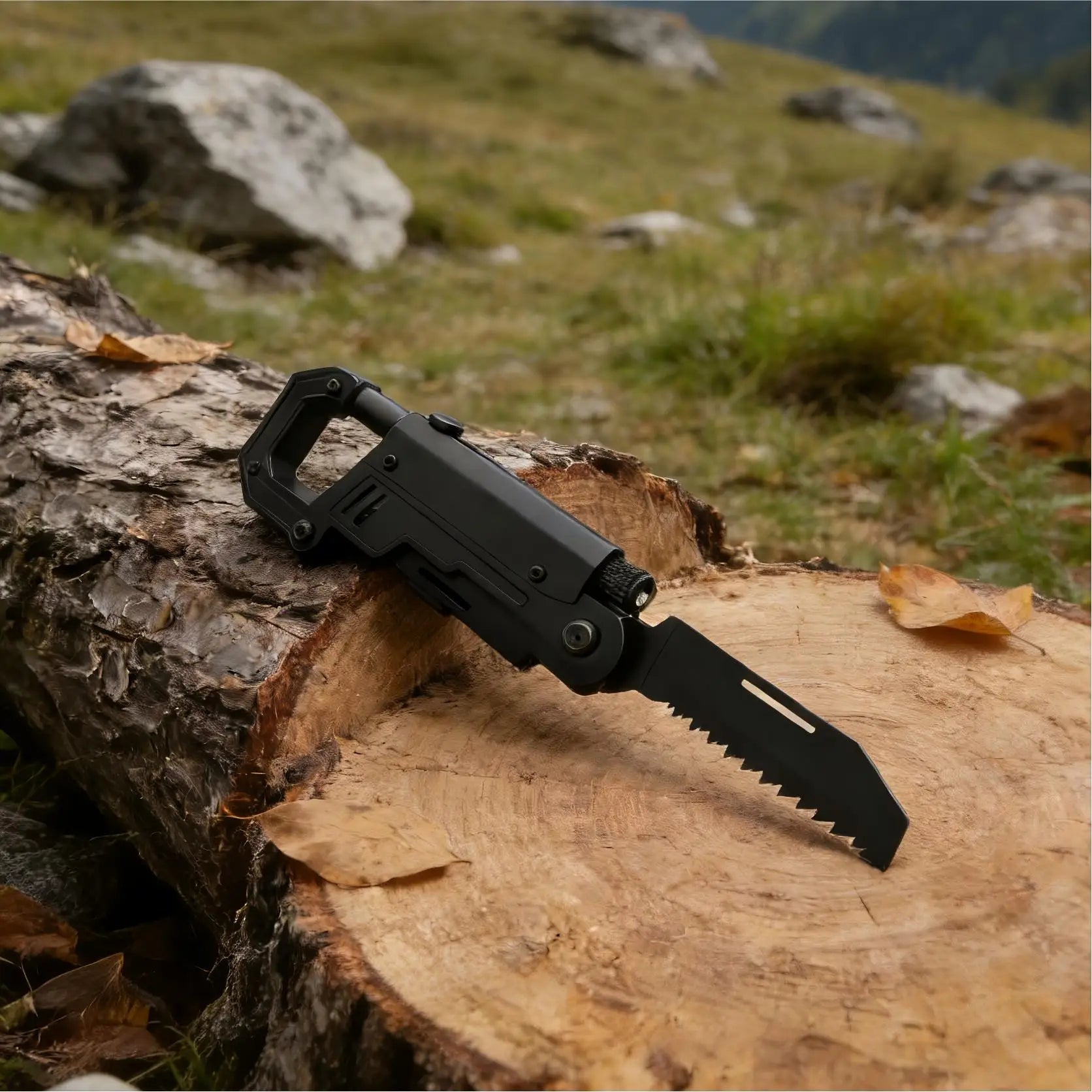 8-in-1 Multifunctional Carabiner Knife Portable EDC Tool Bottle Opener Screwdriver Outdoor Camping Hiking Survival Gear