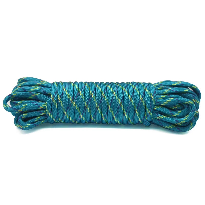7 Cores 550 Paracord Cord 5 15 30 M Dia.4mm For Outdoor Camping Survival Lanyard Parachute Rope Hiking Tent Accessories