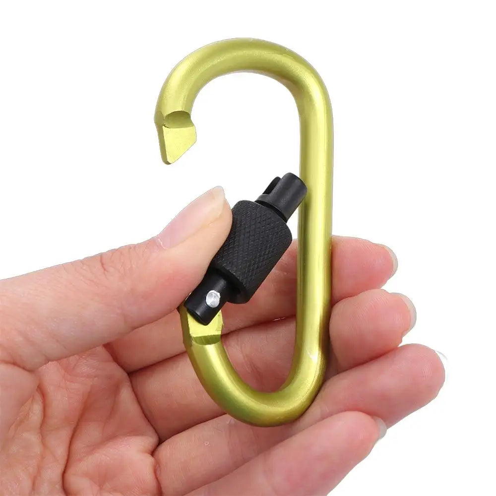 Carabiner D Shape Carabiners Camping Karabiners Keychain Fishing Carbin Buckle Carabiner Clip Tourist Hooks Water Cup Buckle