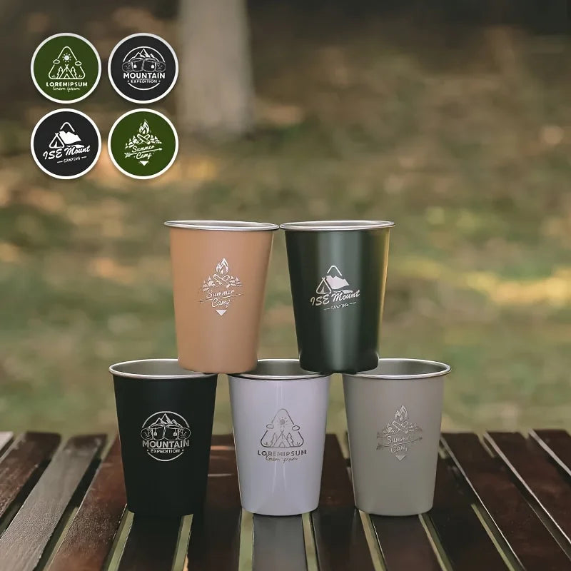 350ml Stainless Steel Beer Mug | Collapsible Outdoor Camping Cup
