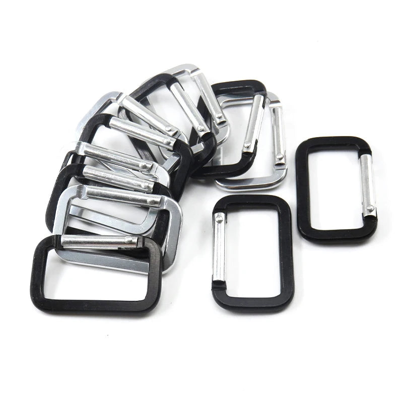 5/10/20 Pcs/Pack Aluminum Carabiner Snap Hook Keychain For Paracord Outdoor Activities Hiking Camping