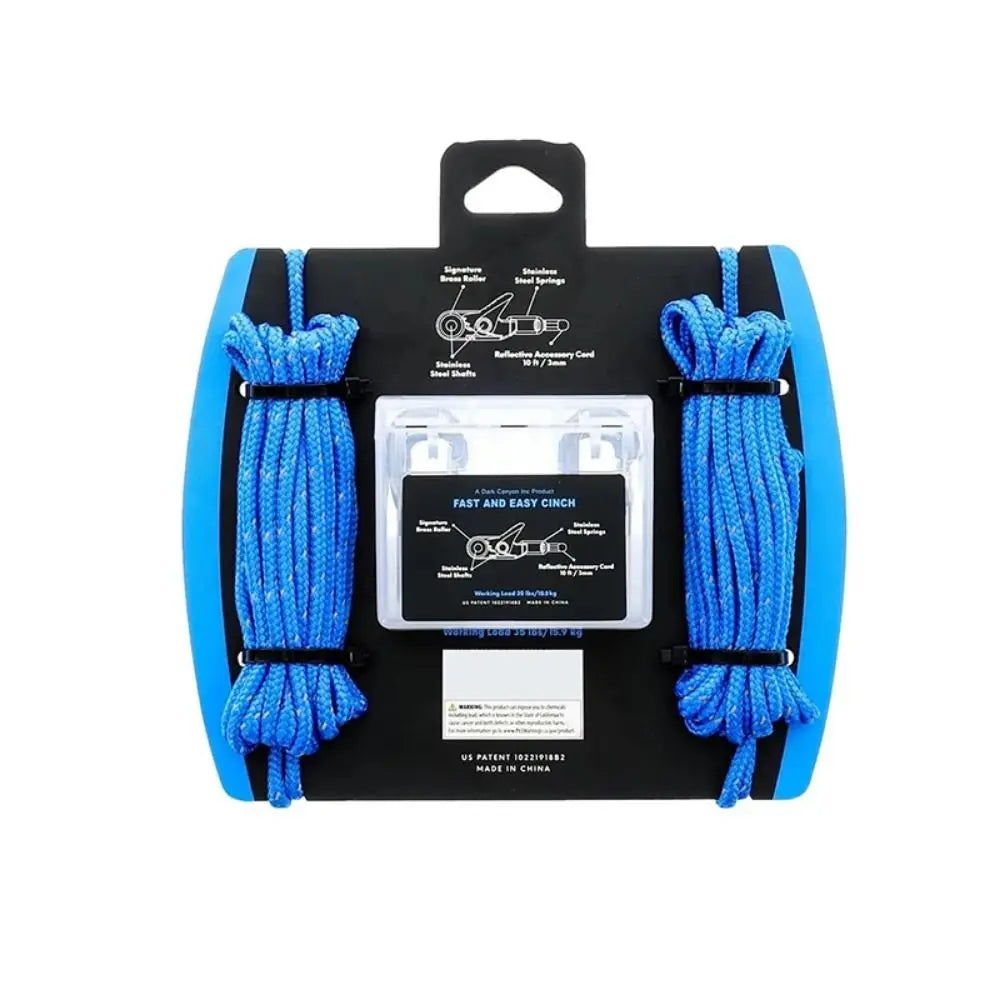 Lock Buckle Rope with Roller Tensioner Non-Slip Heavy-duty Tie Down Rope Quick Adjust Easy operation Paracord Adjusters Camping