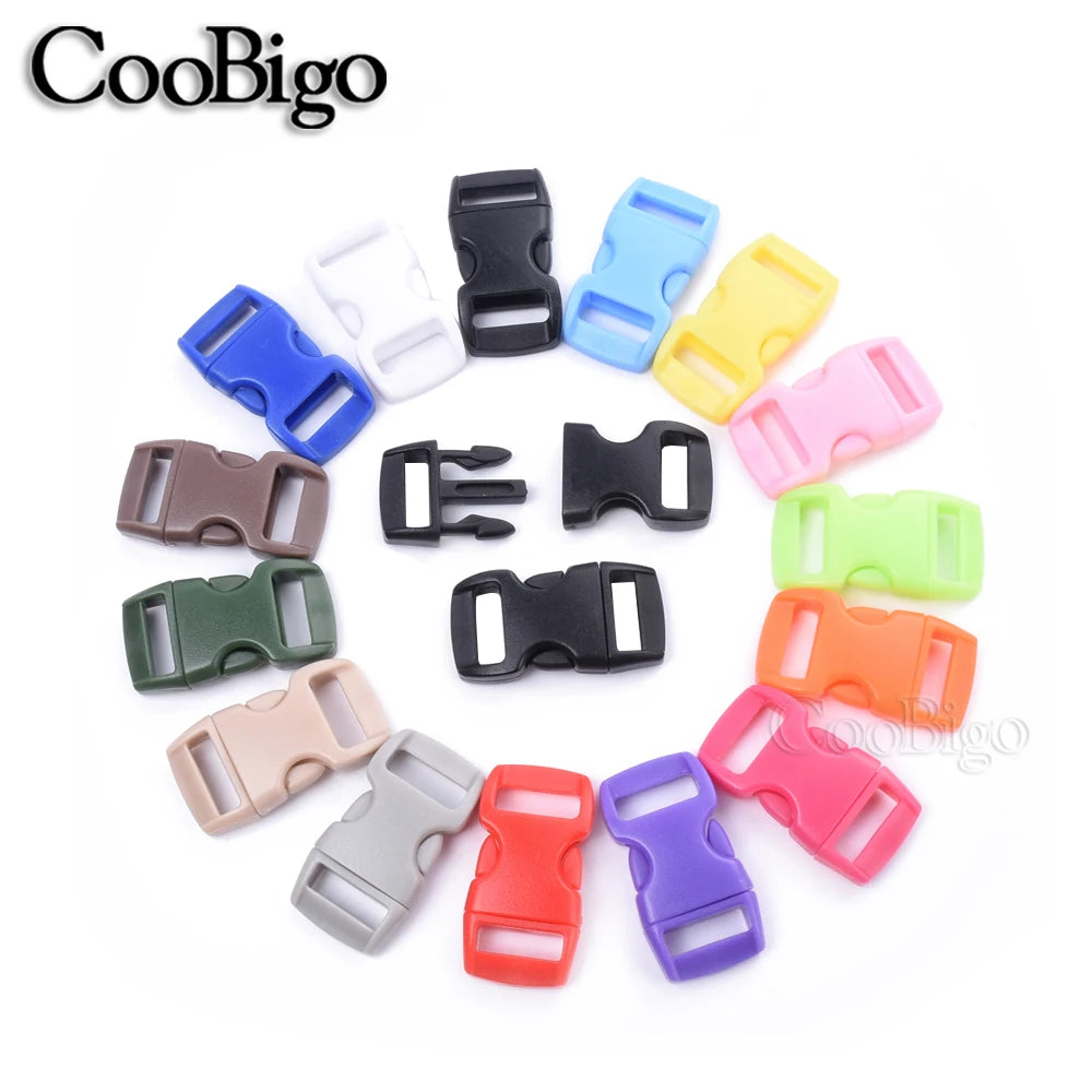 12pcs Paracord Bracelet Buckle Clip Side Release Buckles for Jewelry Making Outdoor Sport Wristband DIY Craft Accessories 10mm
