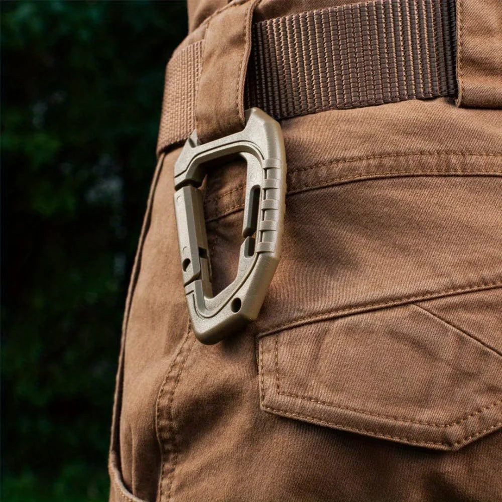 Tactical Carabiners | Fast Spring Hard Hook Buckle D-Clip for Molle Webbing Accessories Backpack/Vest/Belt