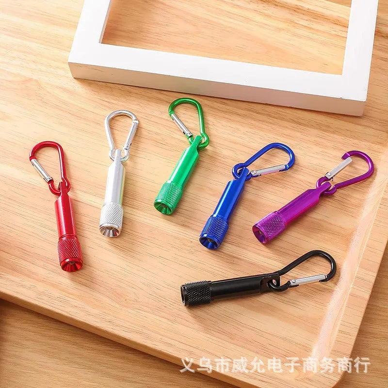 Carabiner Mini Flashlight,Outdoor Portable Style,LED Bright Light,Durable ABS Material,Waist/Bag Hanging,CampingHiking Essential