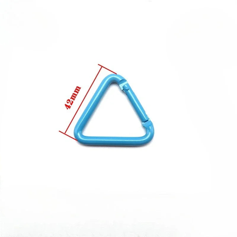 5pcs Camping Triangle Carabiner Portable Triangle Carabiner Ring Lightweight Small Carabiner Clips Fishing Climbing Acessories