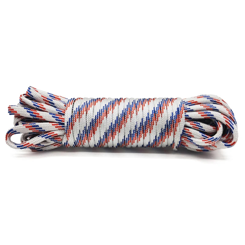 7 Cores 550 Paracord Cord 5 15 30 M Dia.4mm For Outdoor Camping Survival Lanyard Parachute Rope Hiking Tent Accessories