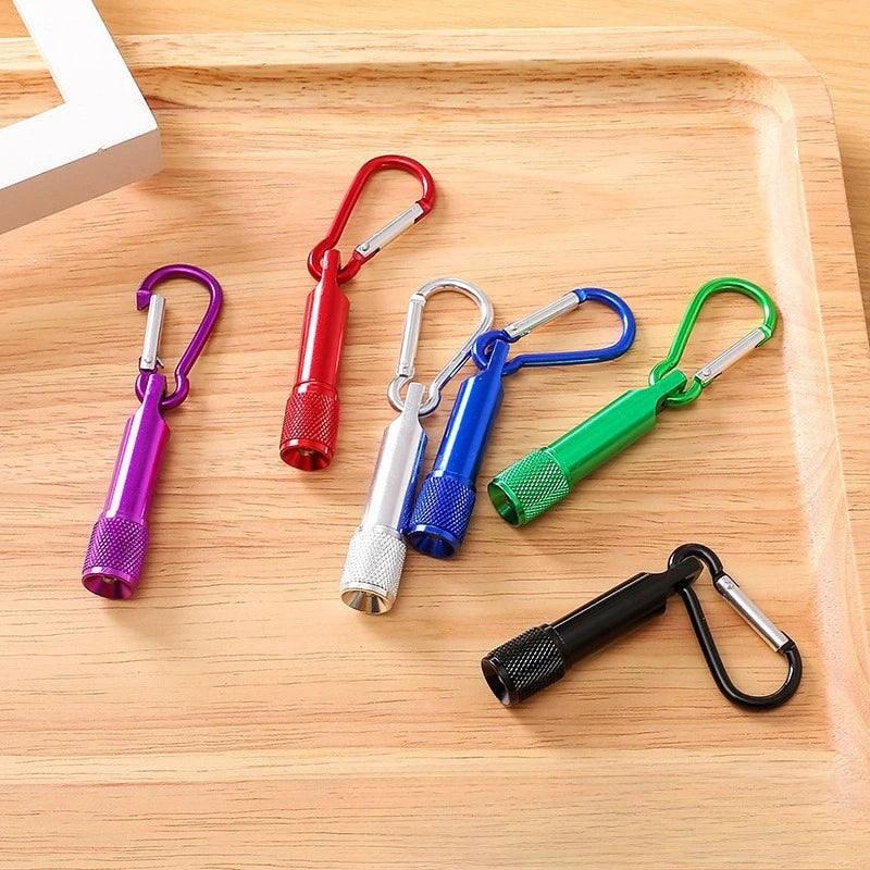 Carabiner Mini Flashlight,Outdoor Portable Style,LED Bright Light,Durable ABS Material,Waist/Bag Hanging,CampingHiking Essential