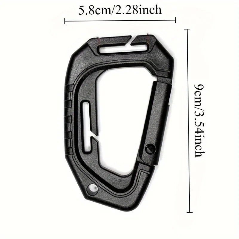 Tactical Carabiners | Fast Spring Hard Hook Buckle D-Clip for Molle Webbing Accessories Backpack/Vest/Belt