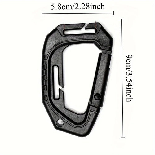 Tactical Carabiners | Fast Spring Hard Hook Buckle D-Clip for Molle Webbing Accessories Backpack/Vest/Belt