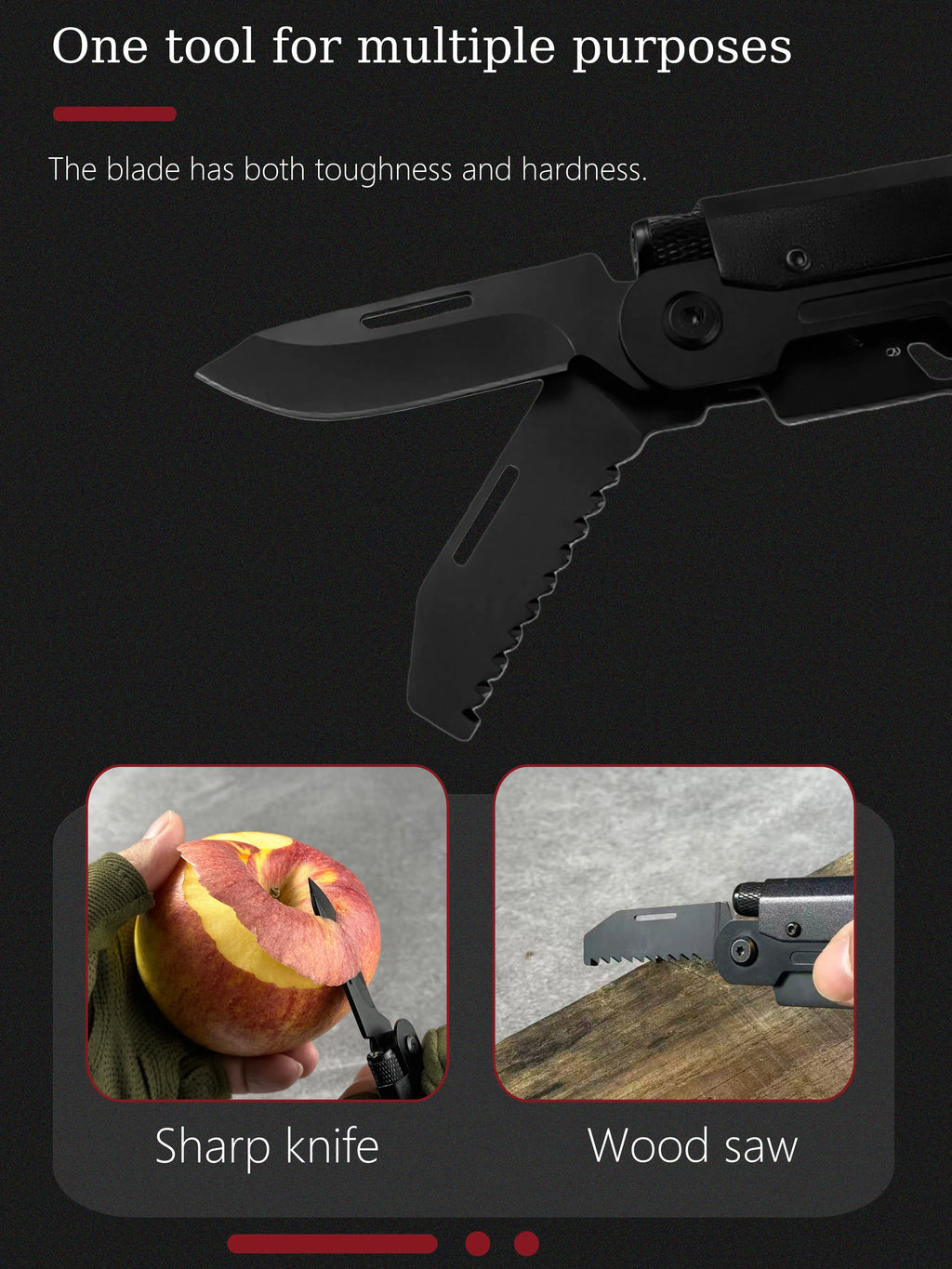 8-in-1 Multifunctional Carabiner Knife Portable EDC Tool Bottle Opener Screwdriver Outdoor Camping Hiking Survival Gear