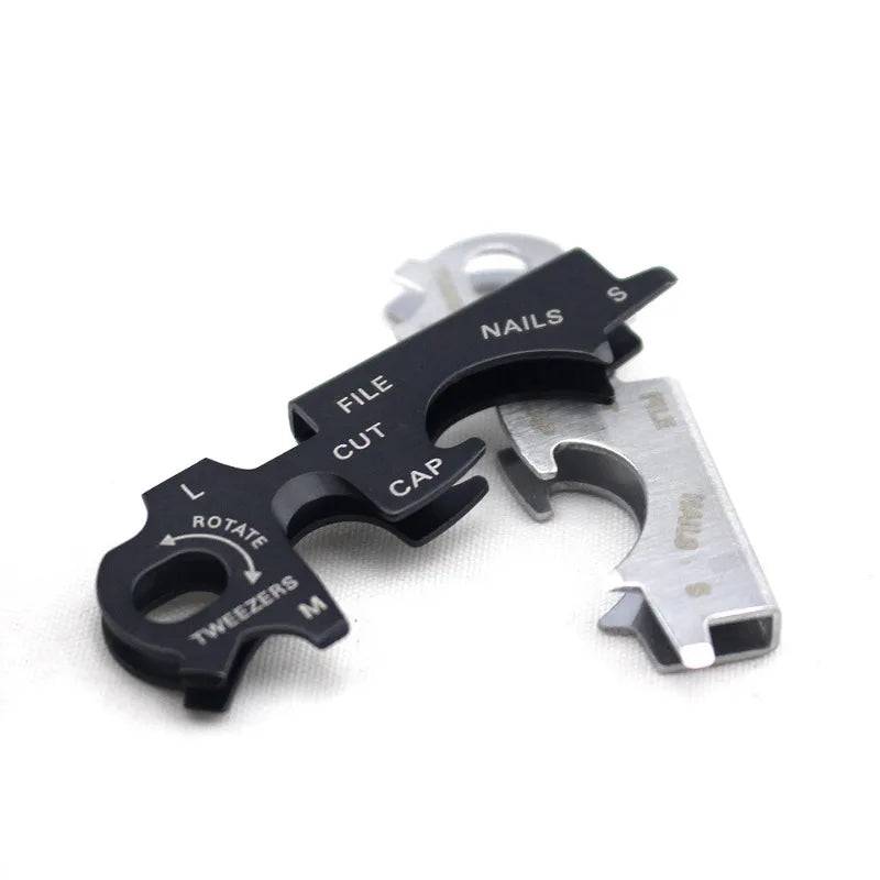 Carabiner gear 8 tool in 1 key ring quickdraw multi multitool multipurpose pocket gadget edc keychain keytool multifunction