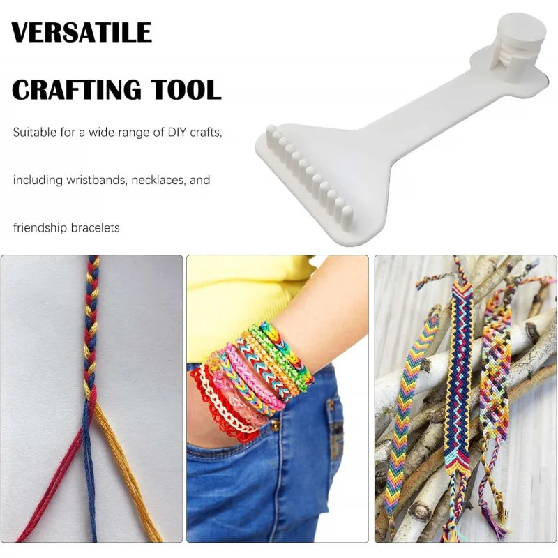 Macrame Braiding Board With Secure Notches Tangle-Free Paracord Bracelet Maker Project Tray Lightweight DIY Craft Tool