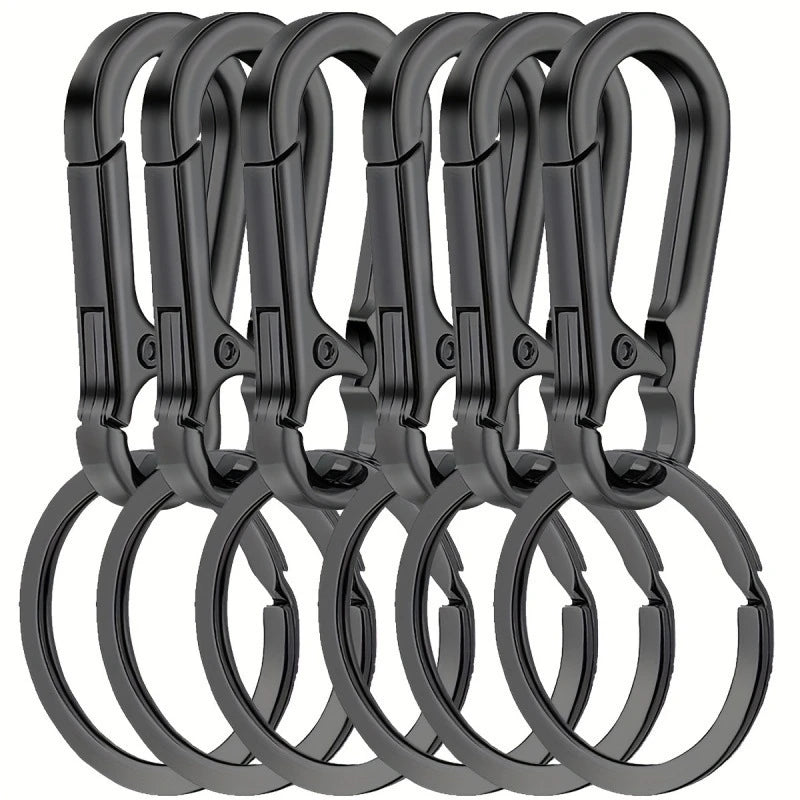 Carabiner Clip Keychain Metal Carabiner Shape Key Ring Keyring Key Holder Clips Hook Holder Organizer for Car Keys Finder f