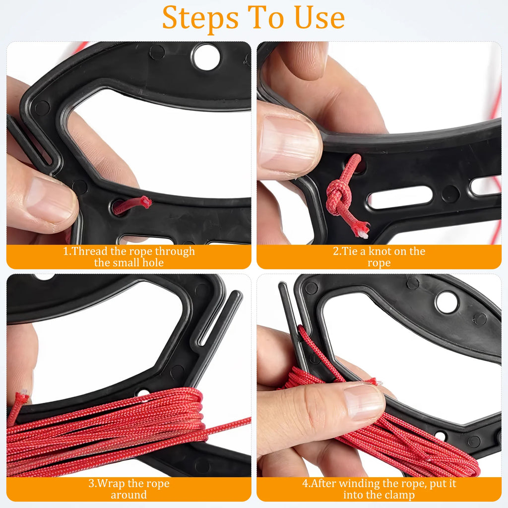 Cord Organizer Wrap 10Pcs Paracord Winder Spool Rope Line Holder Storage Reel for Camping Bushcraft Cord Management Tool