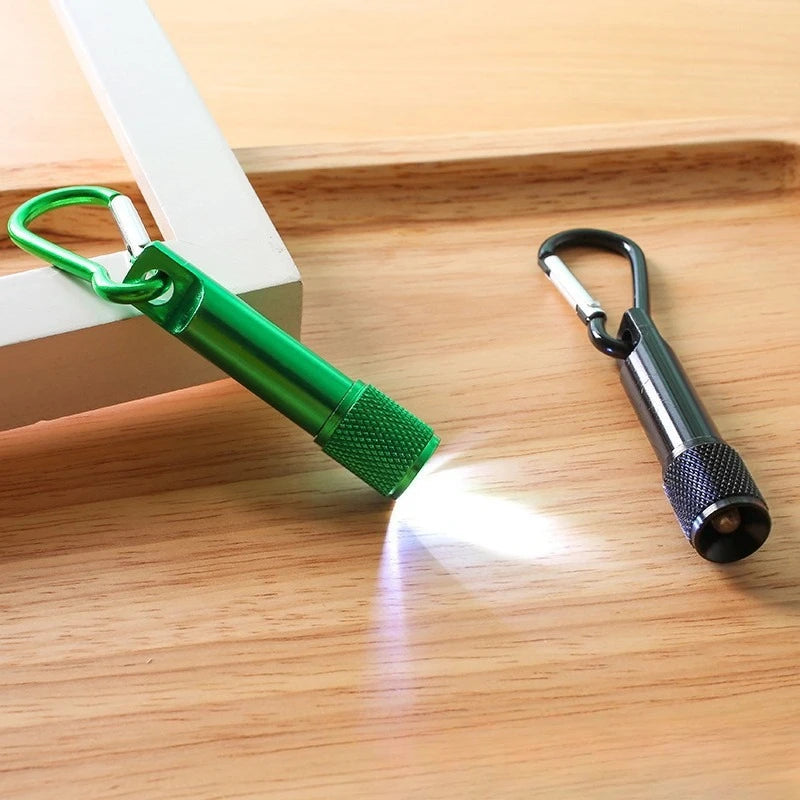 Carabiner Mini Flashlight,Outdoor Portable Style,LED Bright Light,Durable ABS Material,Waist/Bag Hanging,CampingHiking Essential