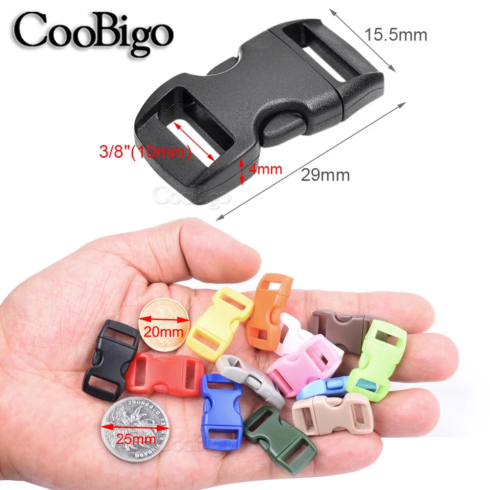 12pcs Paracord Bracelet Buckle Clip Side Release Buckles for Jewelry Making Outdoor Sport Wristband DIY Craft Accessories 10mm