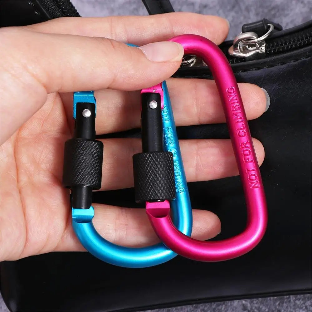 Carabiner D Shape Carabiners Camping Karabiners Keychain Fishing Carbin Buckle Carabiner Clip Tourist Hooks Water Cup Buckle