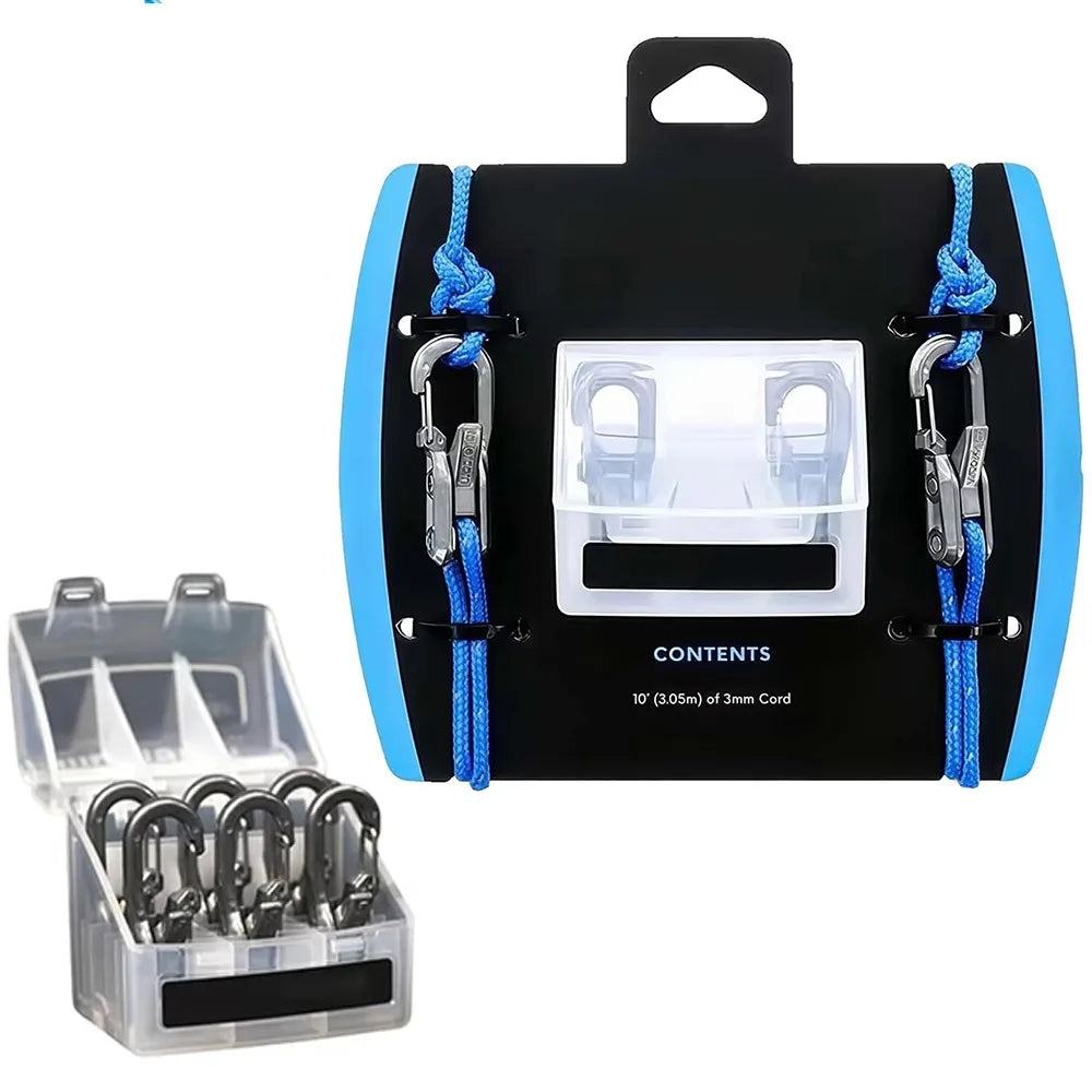 Lock Buckle Rope with Roller Tensioner Non-Slip Heavy-duty Tie Down Rope Quick Adjust Easy operation Paracord Adjusters Camping