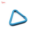 5pcs Camping Triangle Carabiner Portable Triangle Carabiner Ring Lightweight Small Carabiner Clips Fishing Climbing Acessories