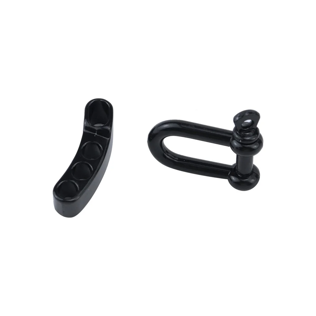 10Pcs Paracord Bracelet Shackle Buckle, Bow Anchor Shackle Clasp D Shackle Clip Adjustable for Survival Bracelet Black
