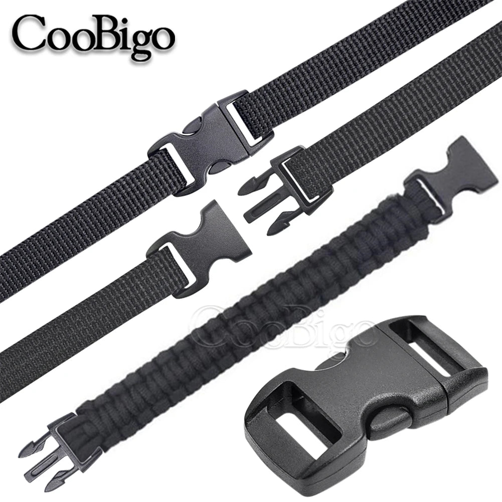 12pcs Paracord Bracelet Buckle Clip Side Release Buckles for Jewelry Making Outdoor Sport Wristband DIY Craft Accessories 10mm