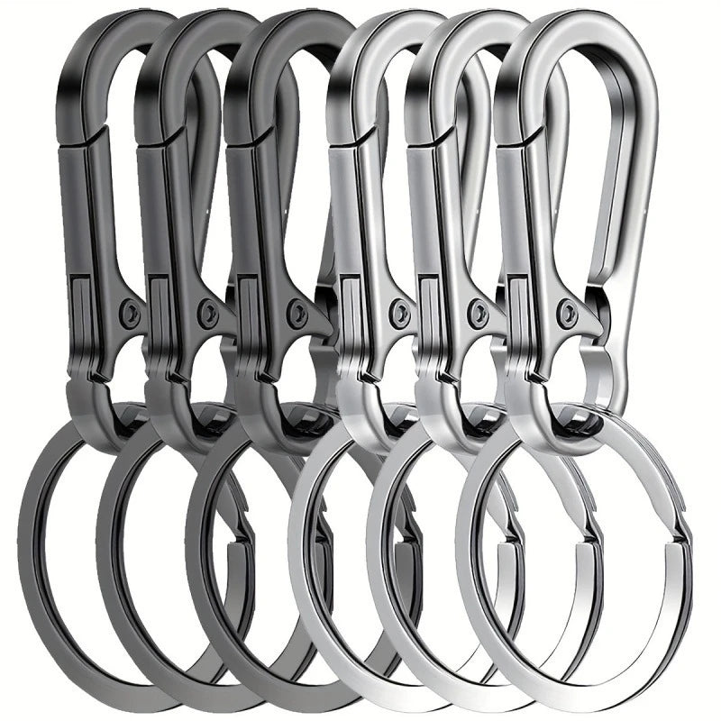 Carabiner Clip Keychain Metal Carabiner Shape Key Ring Keyring Key Holder Clips Hook Holder Organizer for Car Keys Finder f