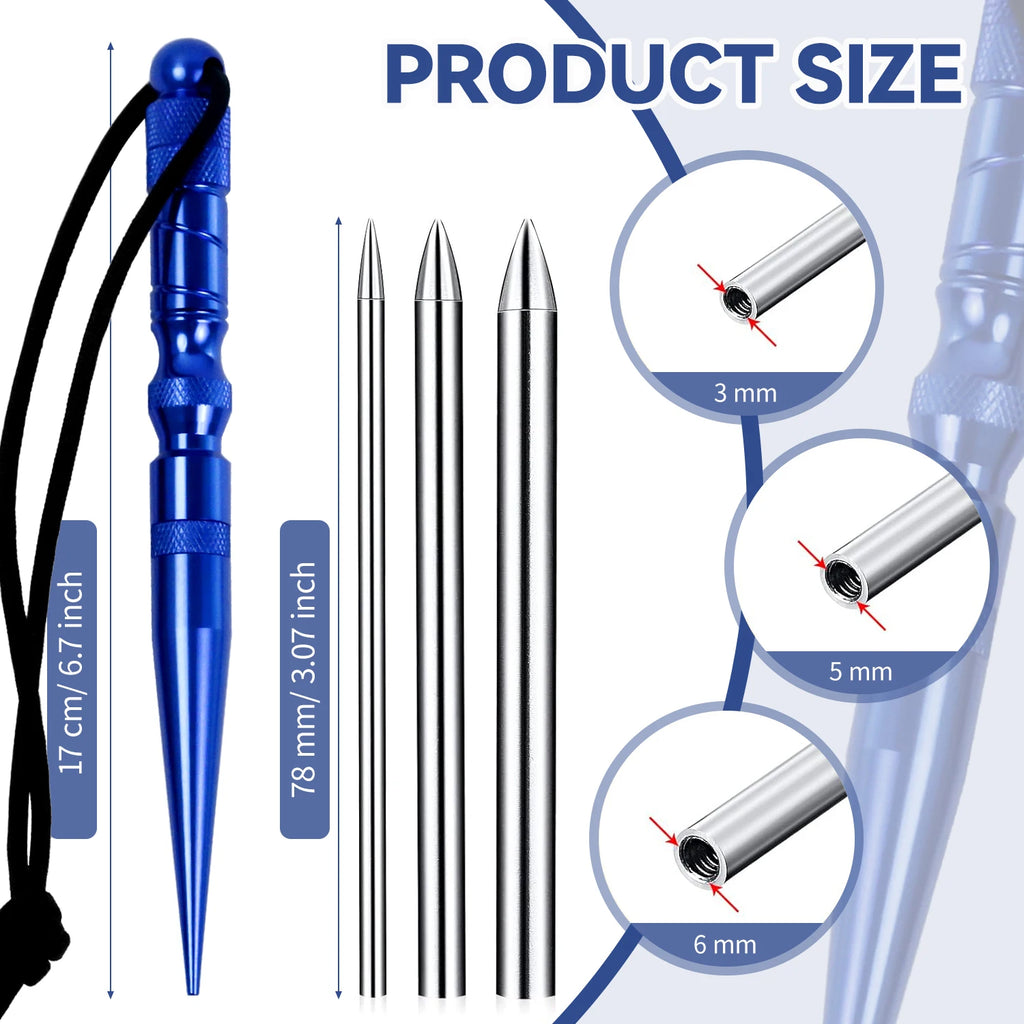 Paracord Marlin Spike-Pro Knotter Tools Lacing Needles Paracord Tools DIY Weaving Lacing Stitching Needles and Smoothing Tool