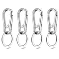 4 Pack Small Metal Key Carabiner Clips Mini EDC Key Ring Chain Holder