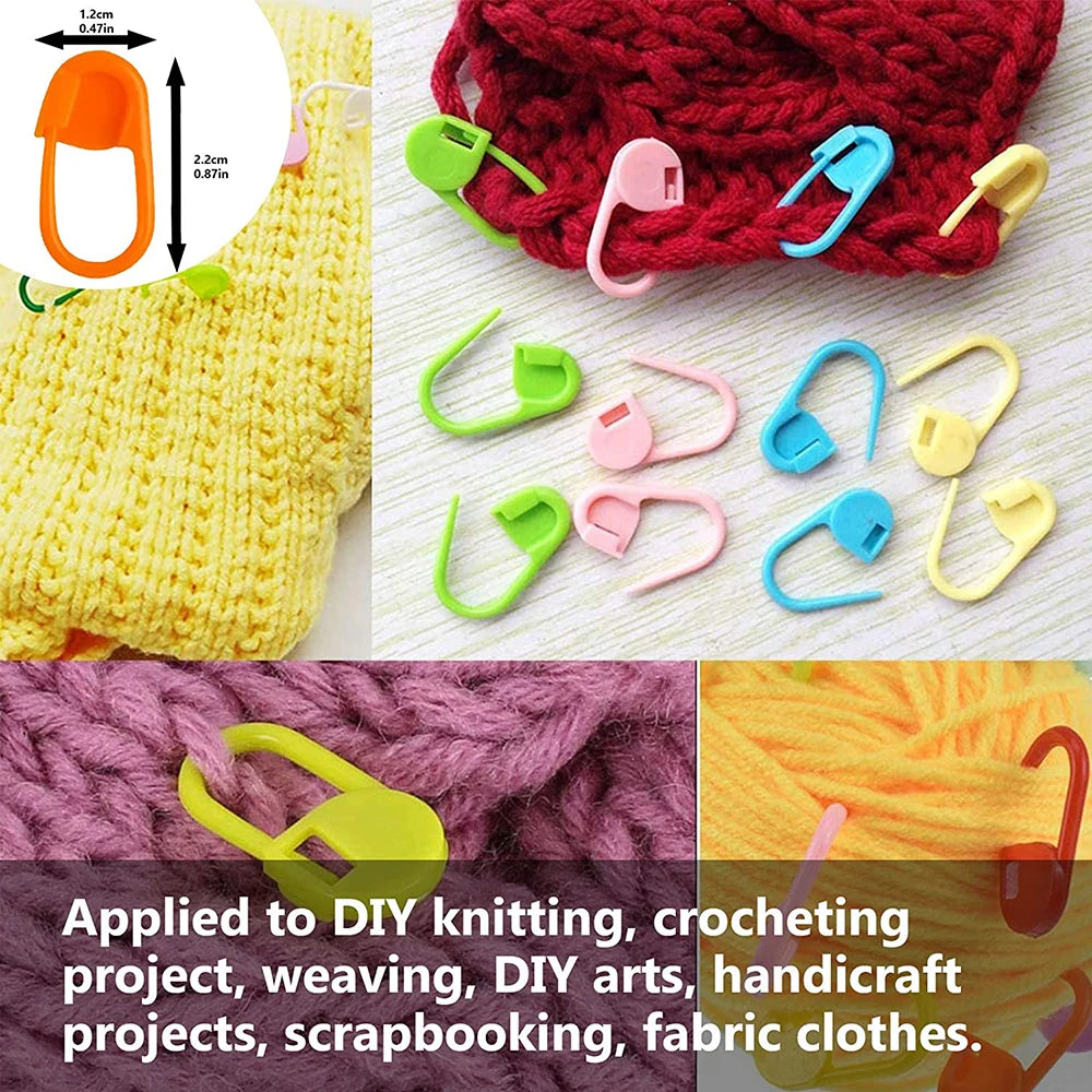 1PC Electronic Finger Digital Knit Counter with 20 Knitting Crochet Stitch Marker Row Counter for DIY Knitting Sewing Weaving