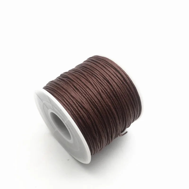 1.5Mm 15M/35M Waxed Cotton Cord Beading Cord Waxed String Wax Cord for Jewelry Making and Macrame Supplies Roll Spool HK055