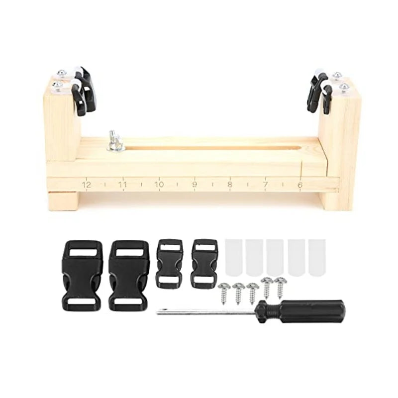 Wood Paracord Jig, Adjustable Length Paracord Jig Bracelet Maker DIY Hand Knitting Bracelets Necklaces