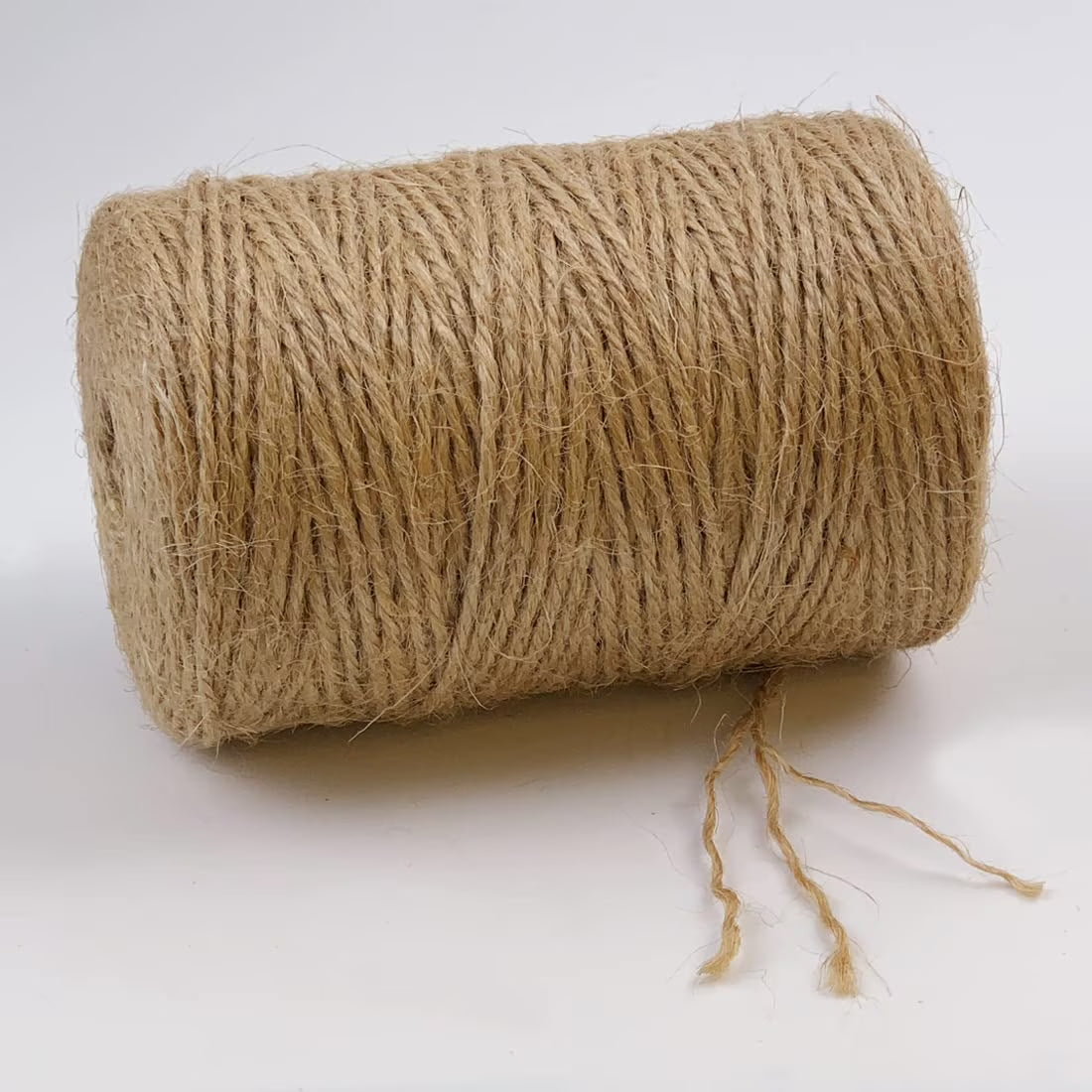 2 Pack Natural Jute Twine 656 Feet Long Twine String for Crafts Gift Wrapping Packing Gardening Crochet Knitting Macrame Decor (Brown 2Mm * 656Feet)