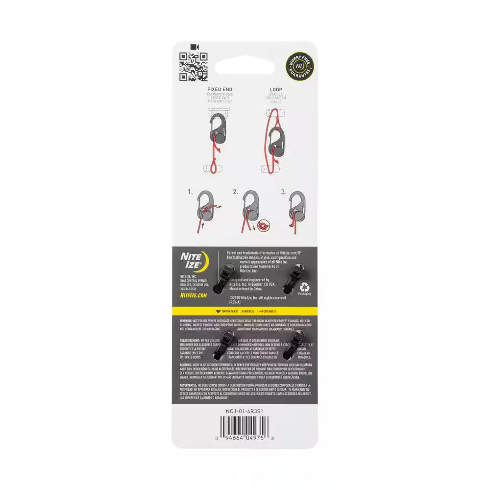 Plastic Camjam Cord Tightener (4-Pack)