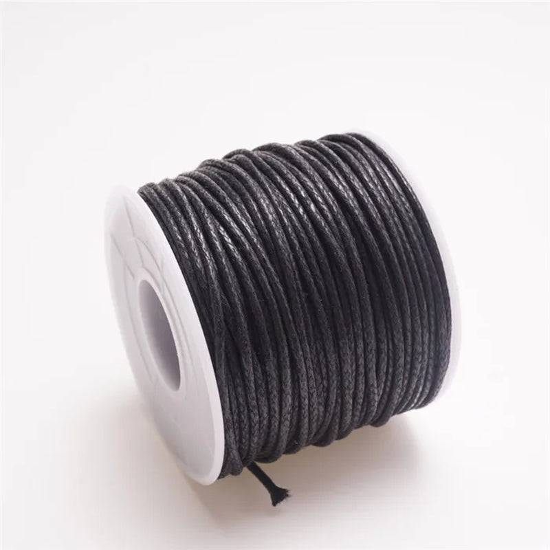 1.5Mm 15M/35M Waxed Cotton Cord Beading Cord Waxed String Wax Cord for Jewelry Making and Macrame Supplies Roll Spool HK055