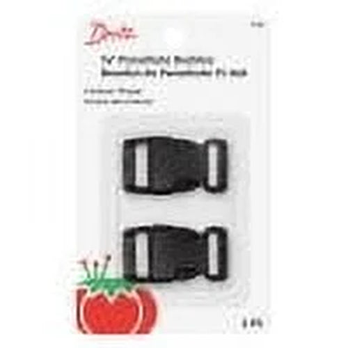 (3 Pack)  5/8" Black Parachute Buckles for Crafting or Replacement, 2 Count