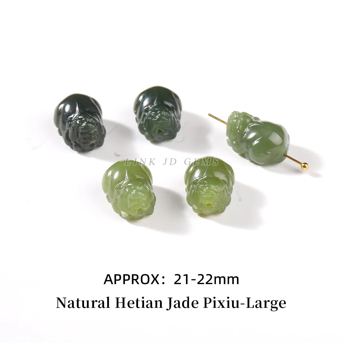 1Pc Natural Stone Hetian Jade Carved Bead Pixiu Buddha Bead Supplies for Jewelry Making DIY Bracelet Necklace Accessories